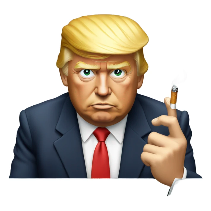 Donald trump smoking a cigarette sticker