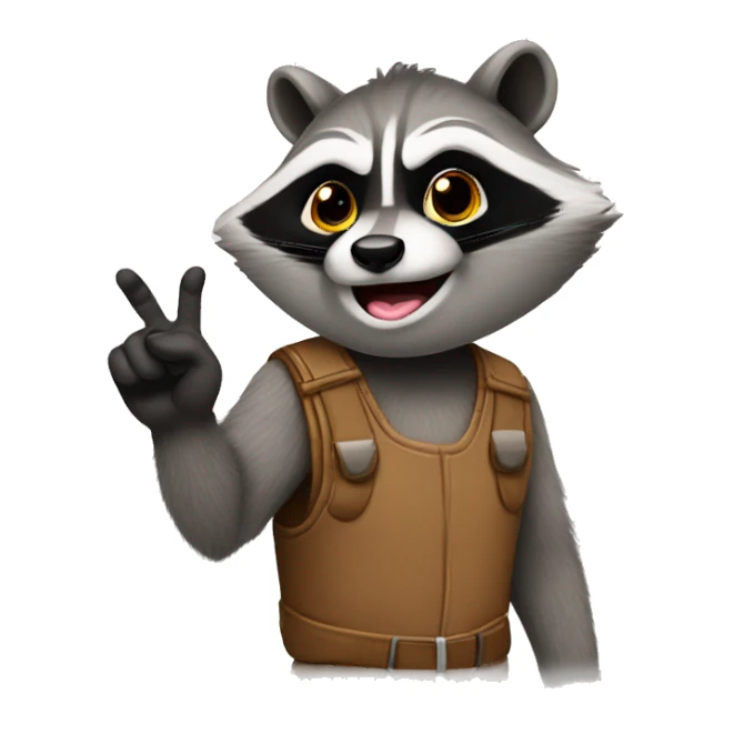 A RACCON SHOWS WITH A FINGER WHAT HE LIKES sticker
