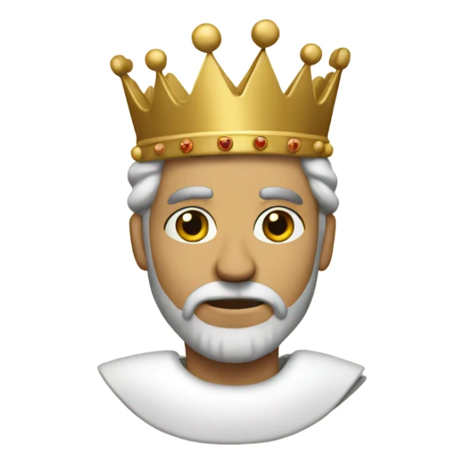 White King holding the letter W on paper sticker