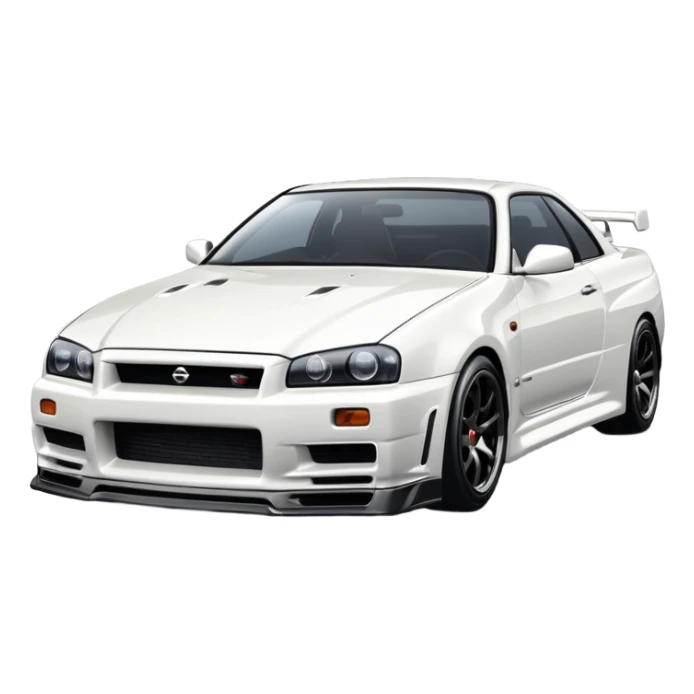 NISSAN SKILINE R34 White sticker