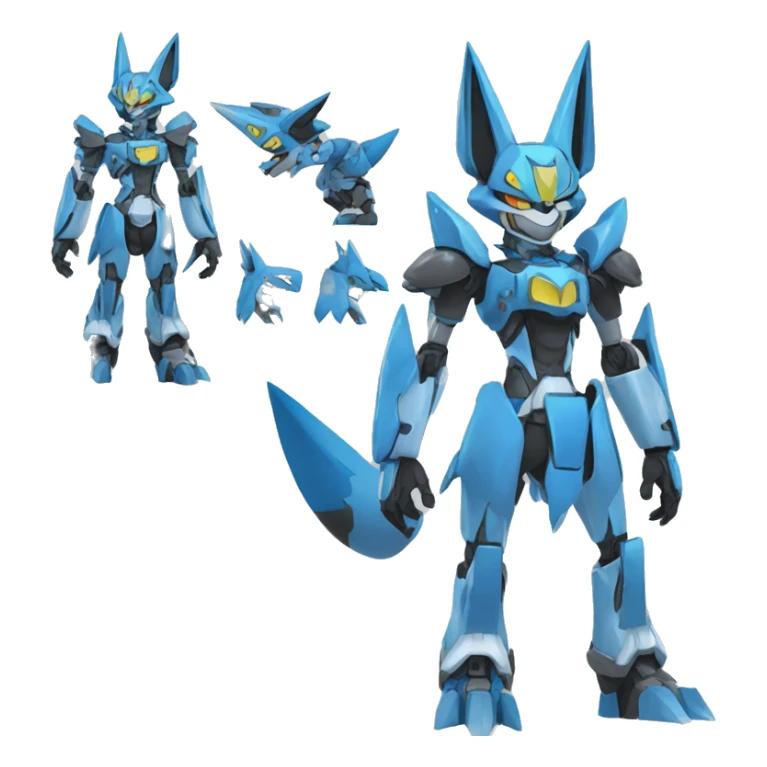 Lucario-Zeraora-medabot-Mecha full body sticker