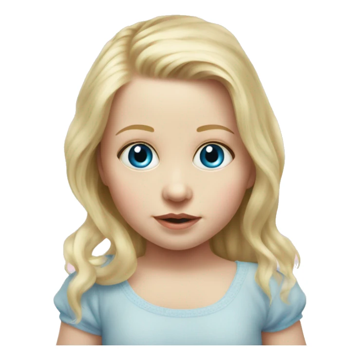 blue eyed blonde newborn girl realistic pink sticker