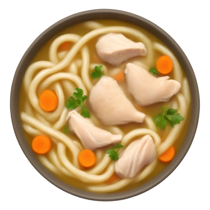 Homemade chicken noodle soup sticker