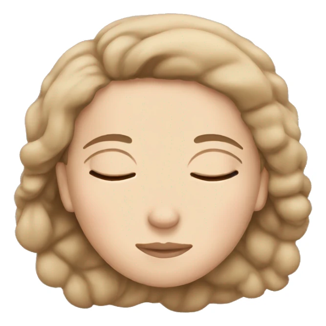 White girl with brown air sleeping  sticker