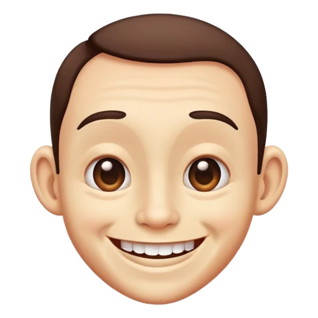 Creepy dimple filled face smiling ear to ear  sticker