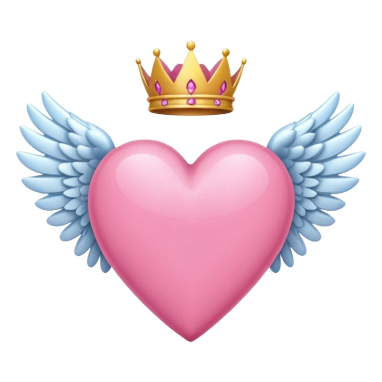 Haz un corazón de este color 💖 con estas alas 🪽 sticker
