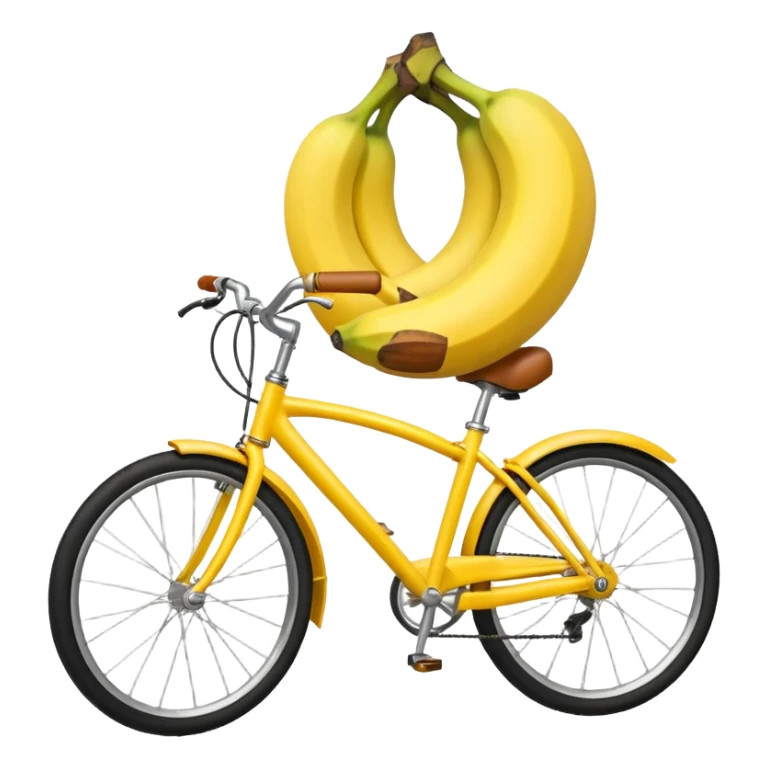 A banana lifting a bicycle  sticker