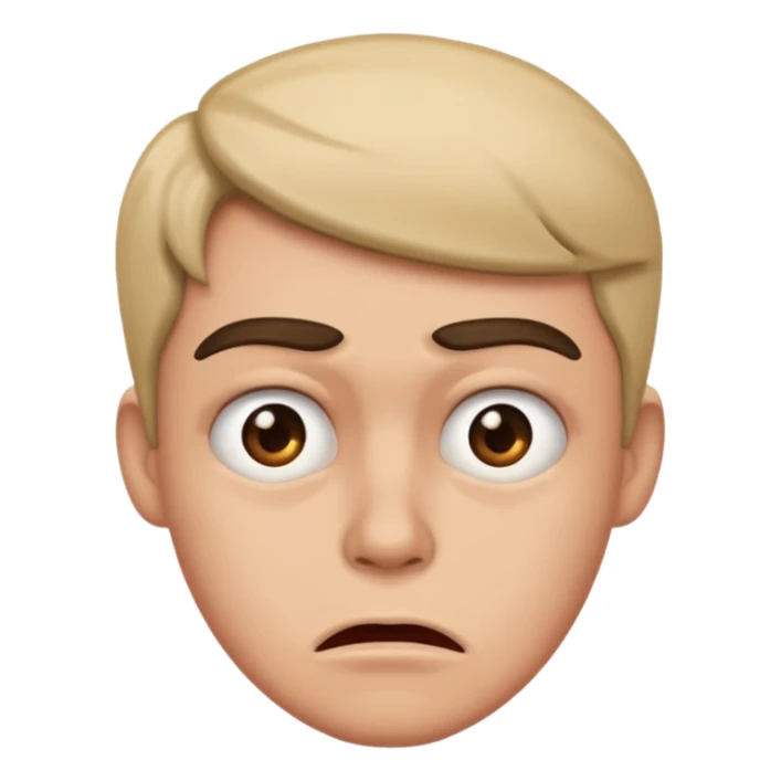 Persons facial response to eating disgusting food sticker