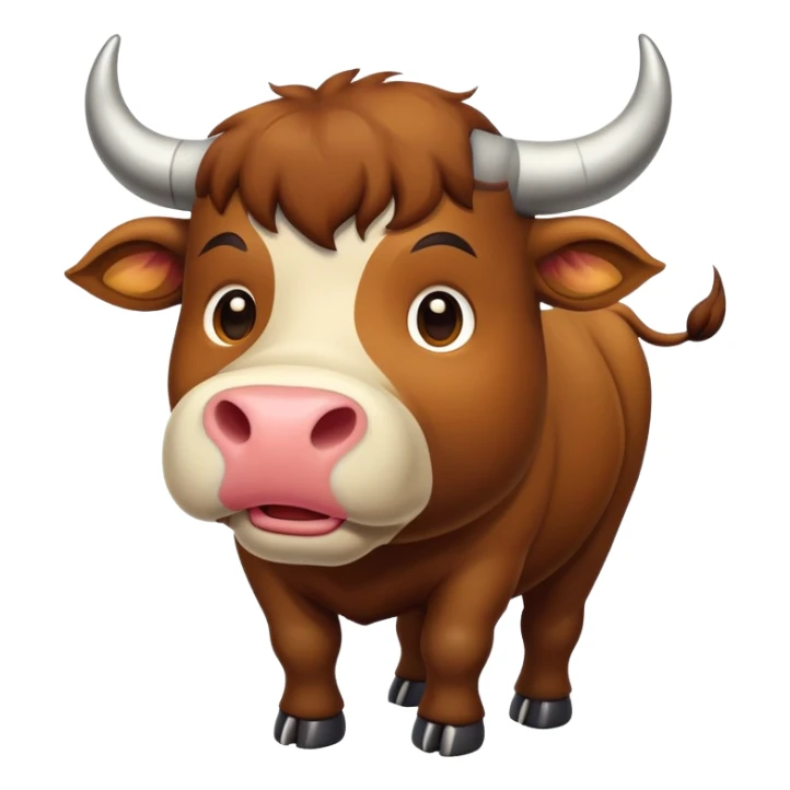 nature, bull enjoying nature sticker