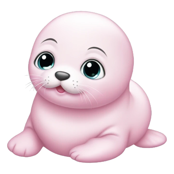 light pink baby seal sticker