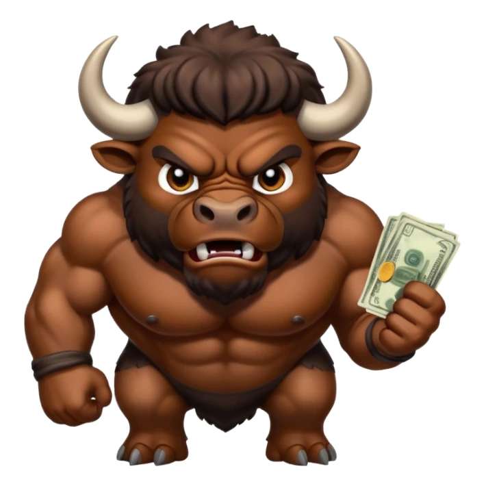 Angry buffalo, taking my money sticker