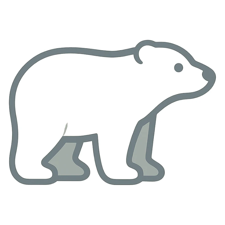 Polar bear sticker