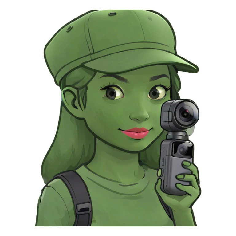 Girl with dji osmo pocket 3 sticker