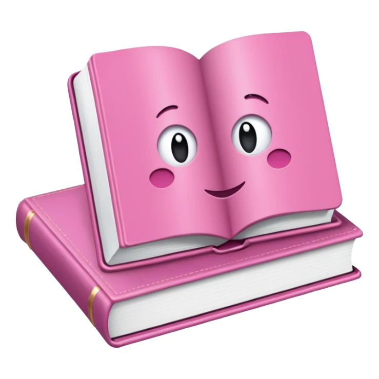 generate an ios genmoji of a pink book that says "IT ENDS WITH US"  sticker