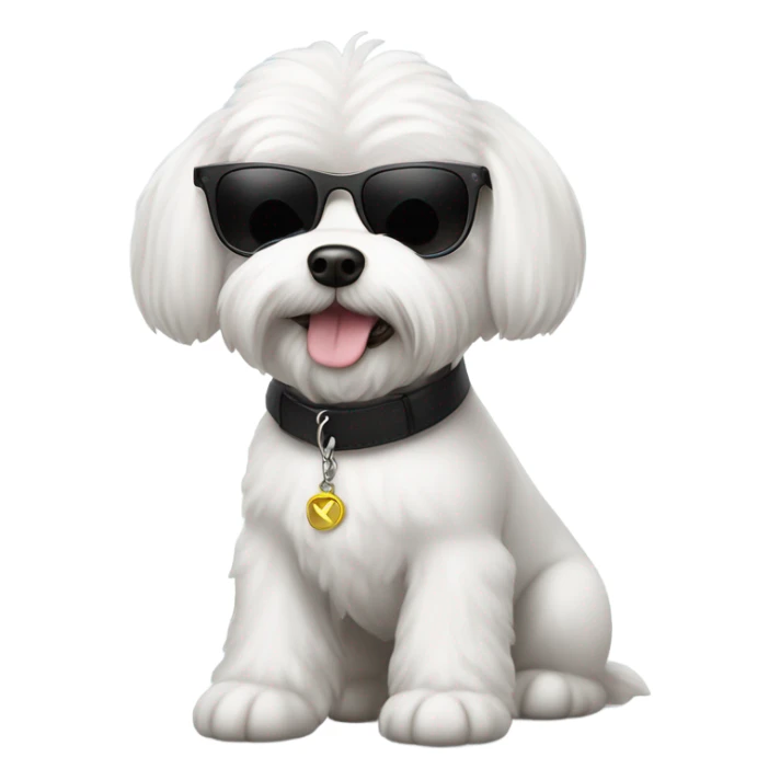 I need a bichon maltese boy with a sunglasses  sticker