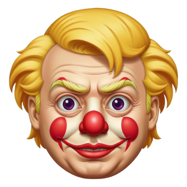 Donald trump as a clown realistic  sticker