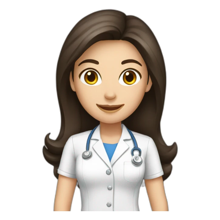 brunette female nutritionist sticker
