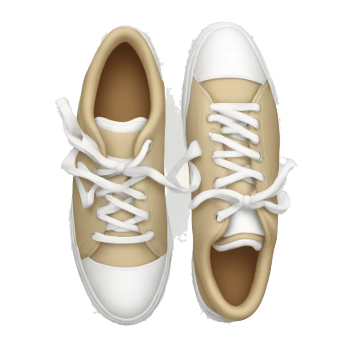 white and beige tennis shoes sticker