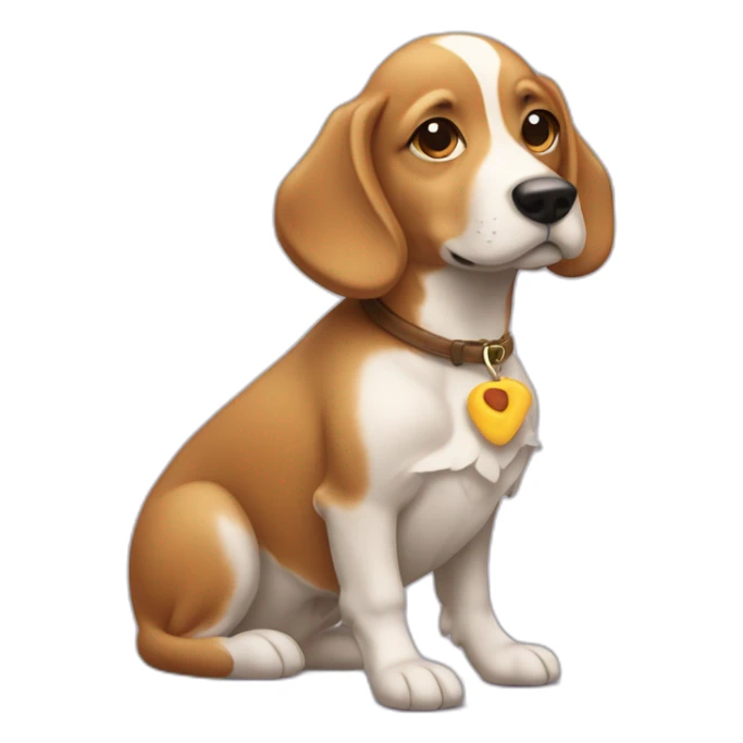 Chien sur un canard qui fait pipi sticker