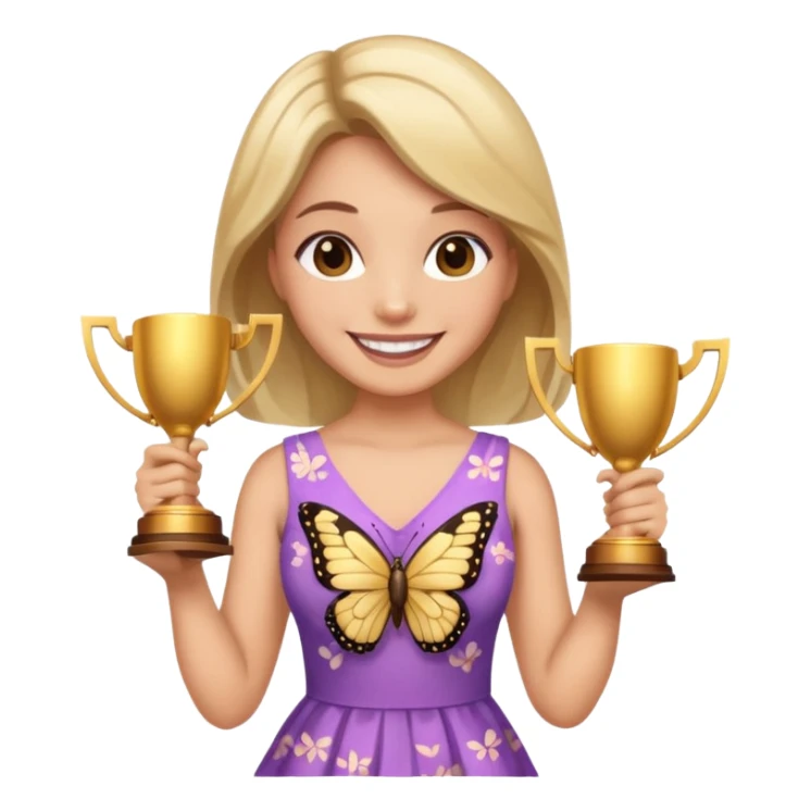 the miss  pageant butterfly dress winner lady sticker