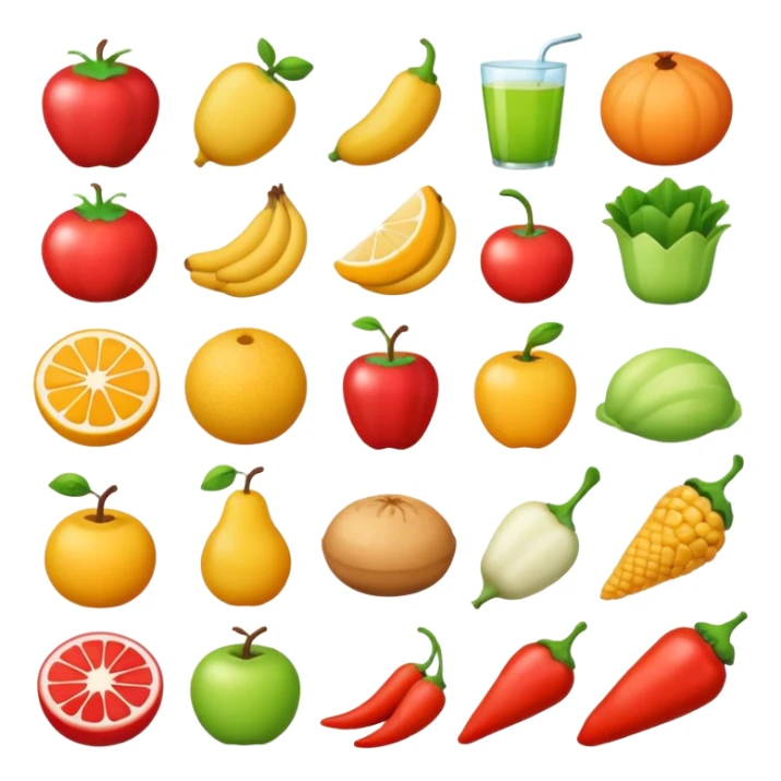 create me an image for a vertical in my super app, food vertical no human, food elements only sticker