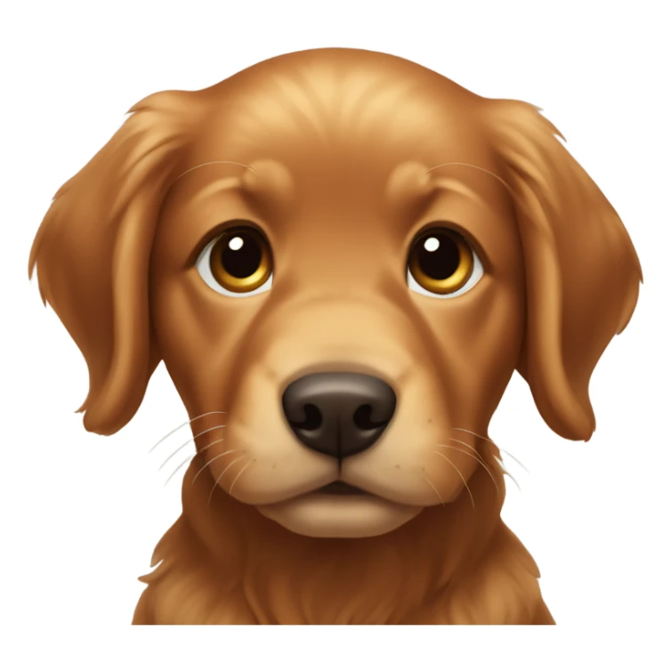 Dark red golden retriever puppy sticker