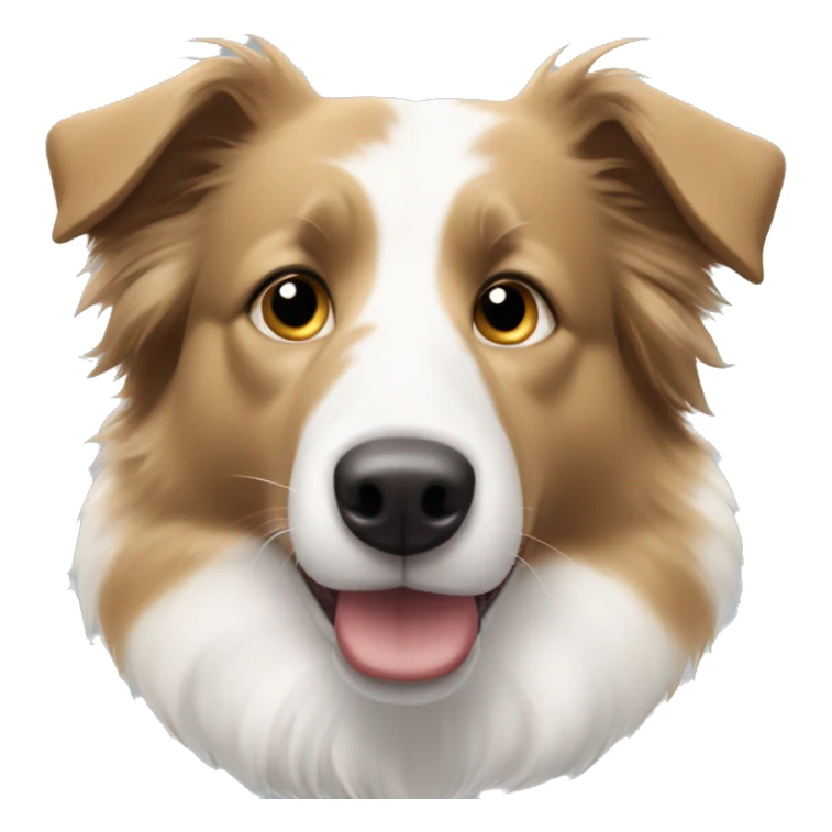 Blonde and white border collie with blue/grey eyes and brown nose  sticker