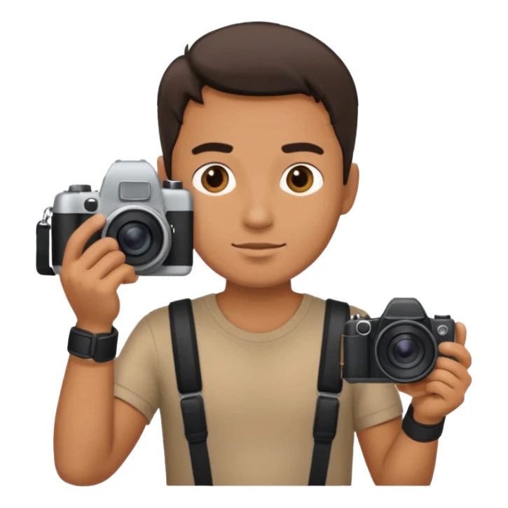 Hombre de espaldas tomando una foto sticker