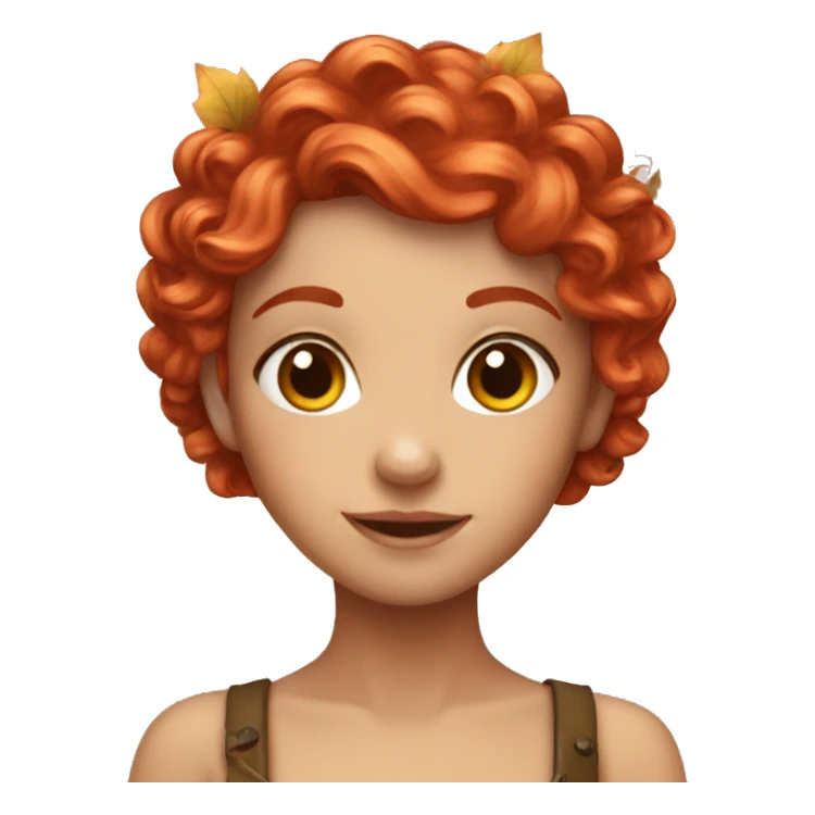 autumn fairy with copper red hair sticker