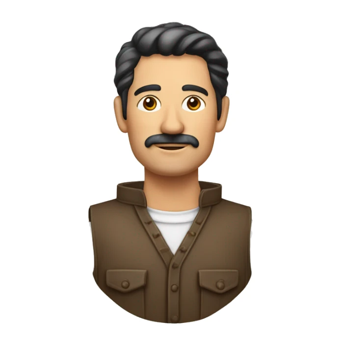 Hombre calvo delgado moreno cocinero sticker