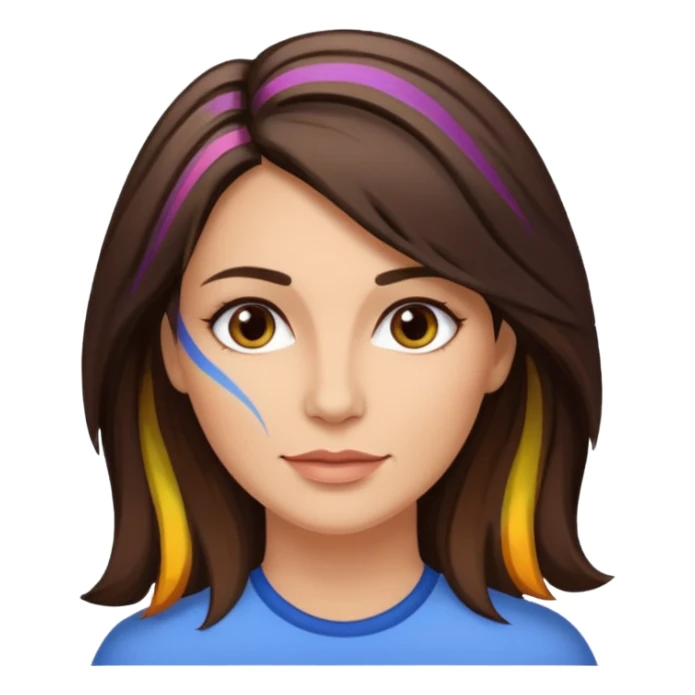 Chica con mechas de 45 años se llama Lourdes y es su santo sticker