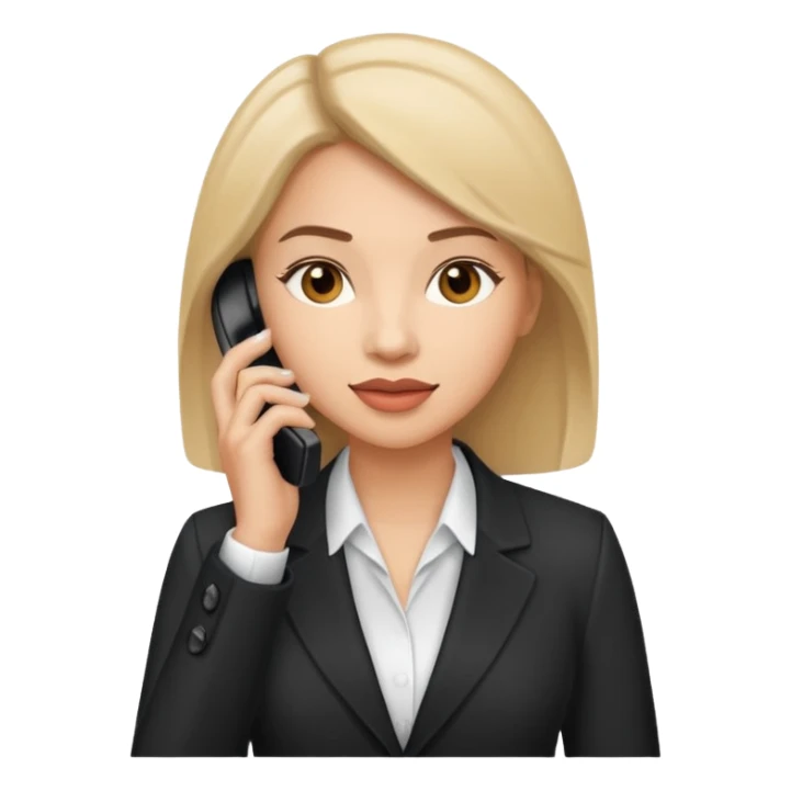 business woman talking on the mobile phone sticker