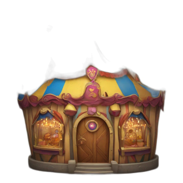 medieval funhouse decorated in a carnival way sticker