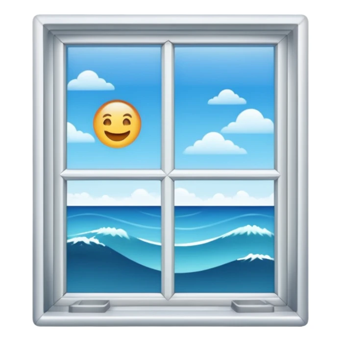 generate open window with exterior background sticker