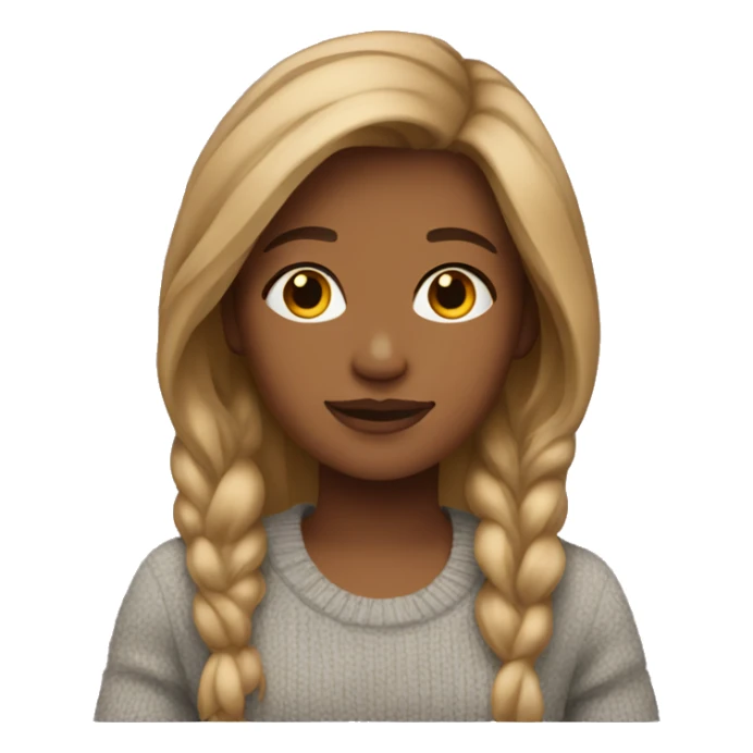 Cozy girl with bronde hair sticker