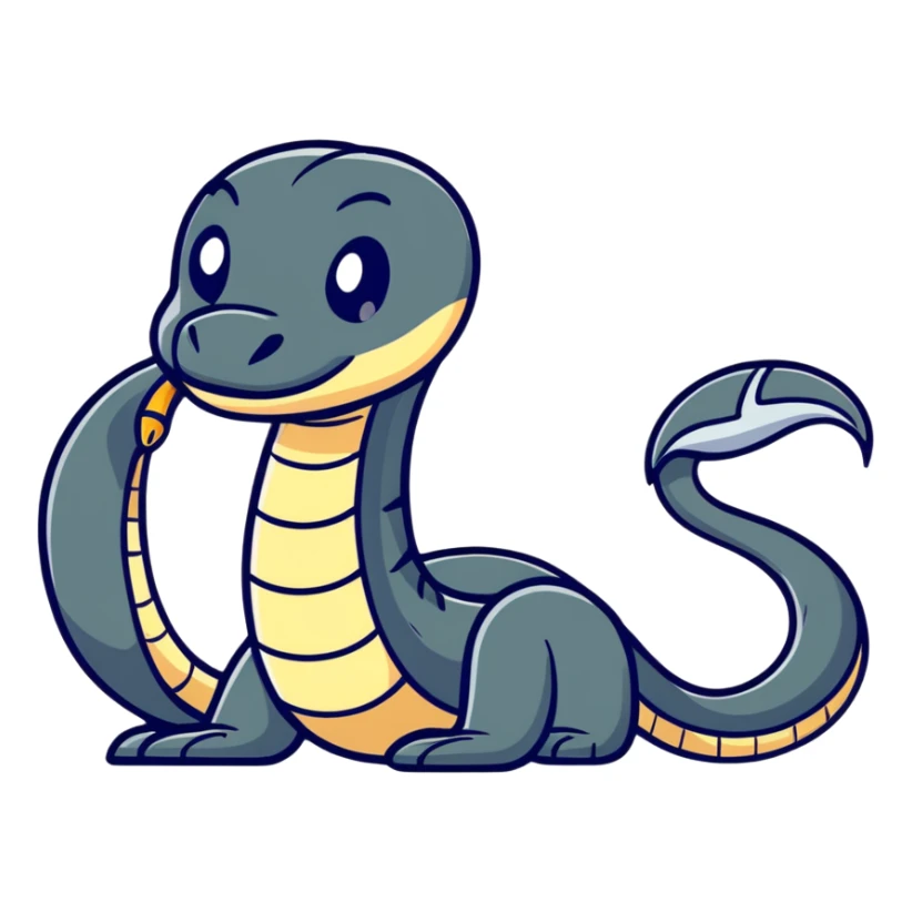 Hazme una cobra con alas blancas sticker