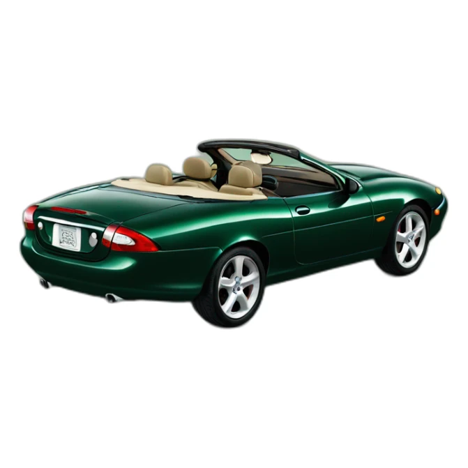  Dark green 1997 Jaguar XK8 convertible top up sticker