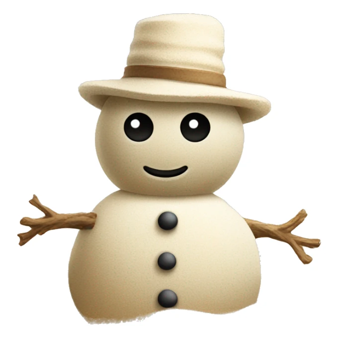 Sandman, like a snowman but with sand for australian christmas sticker