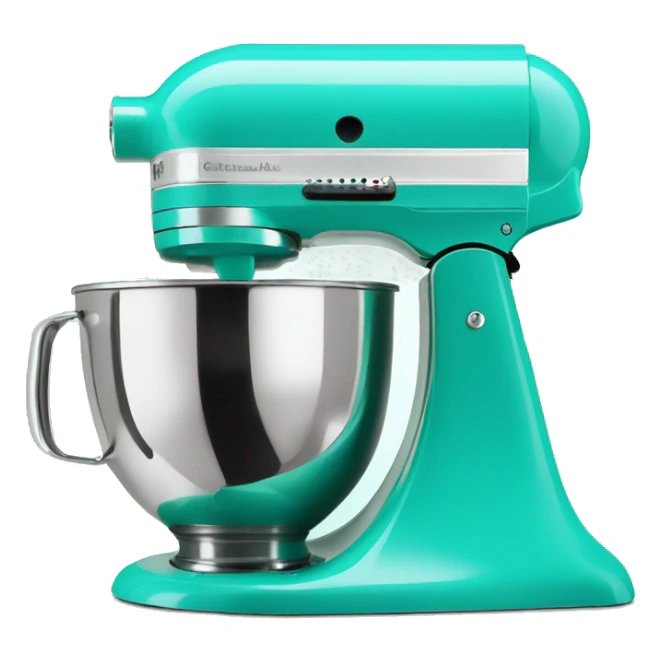 Realistic isolated tiffany blue kitchenaid mixer  sticker