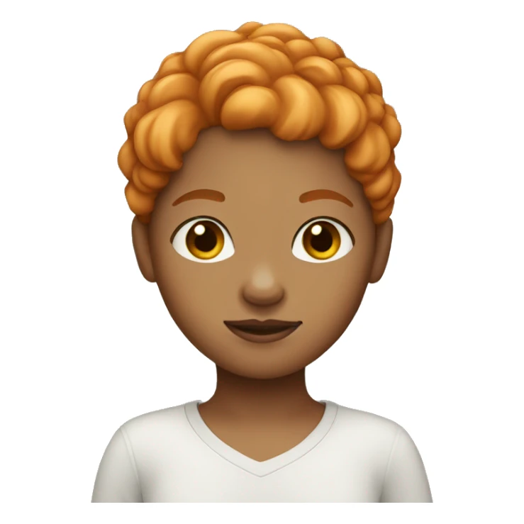 A light skin ginger girl  sticker