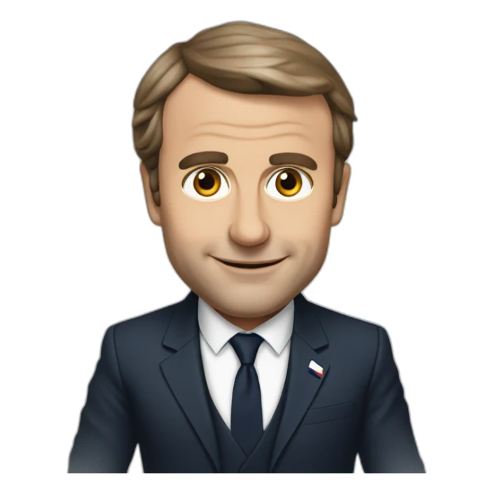 emanuel macron president of france sticker