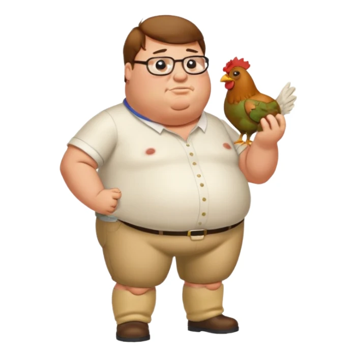 can you do  Peter Griffin stand and eat chicken thighs sticker