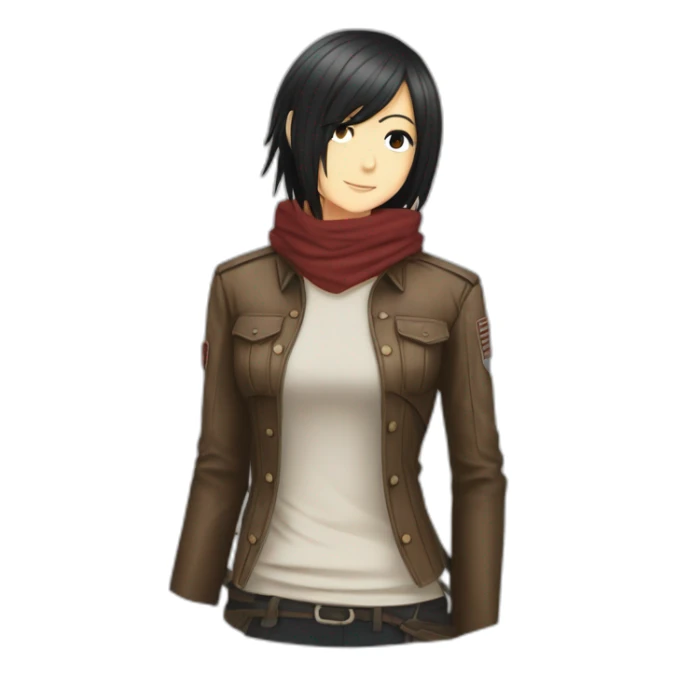 mikasa ackerman full body kiss sticker