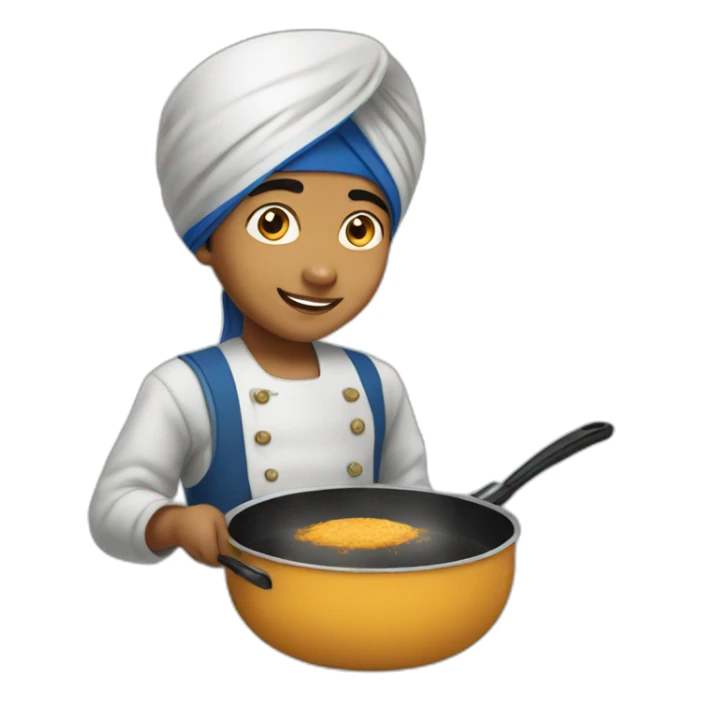 sikh kid cooking sticker