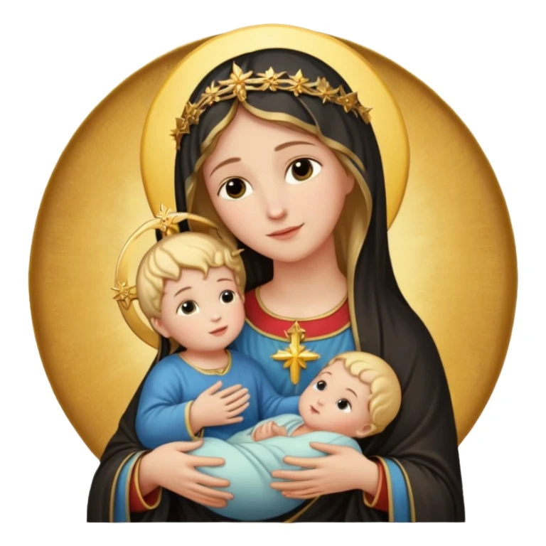 Image of the Mother of God in a frame sticker