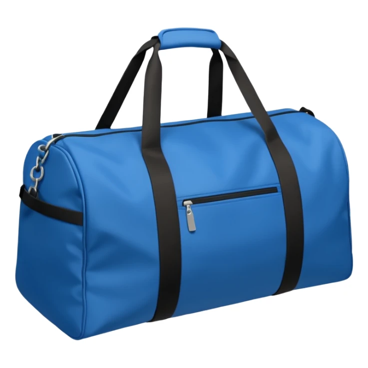 sac de sport bleu sans motif sticker