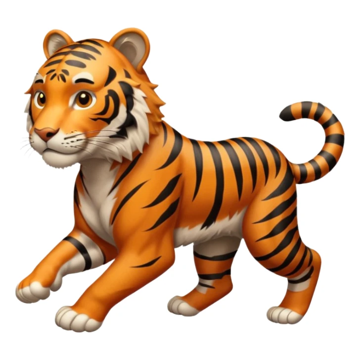 High resolution of a runnig tigar sticker