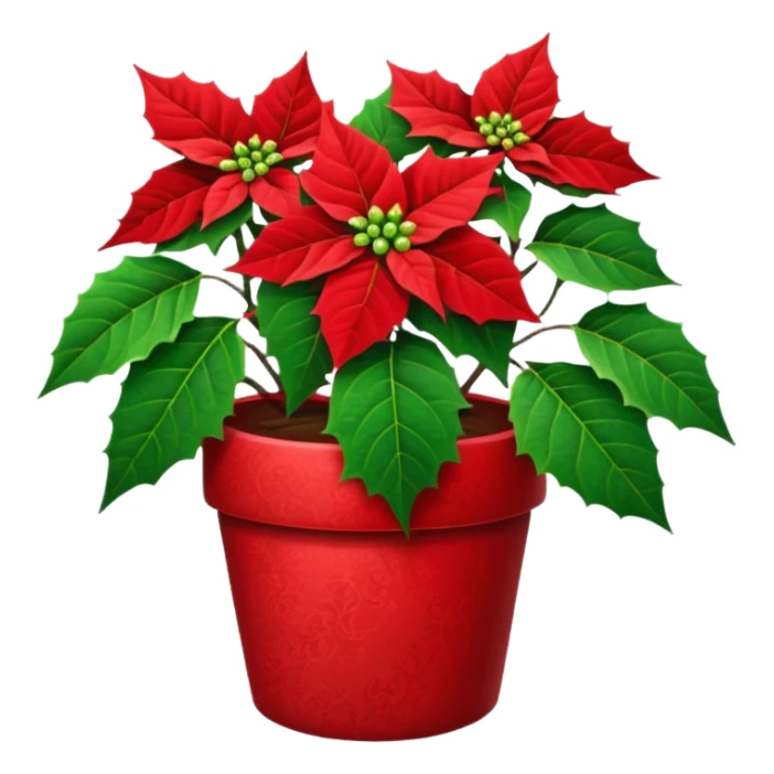 small christmas Poinsettia  sticker