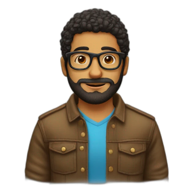 andino joven,gafas y barba sticker