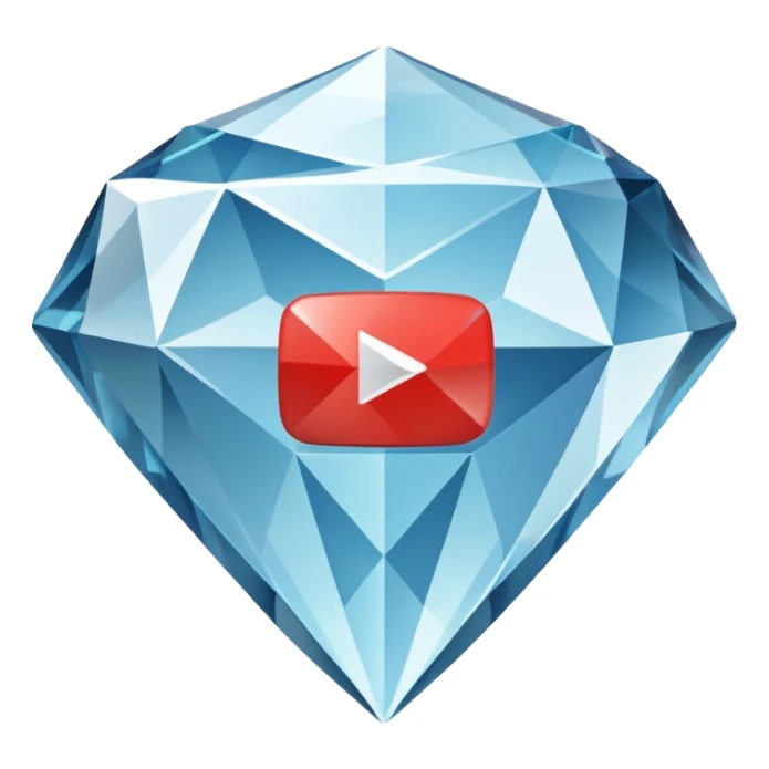 diamond youtube play button sticker